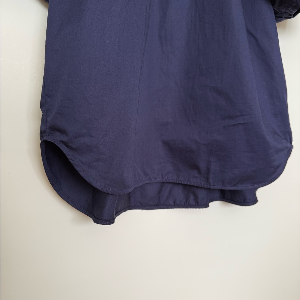 COS Navy Blue Puff Sleeve Blouse - Picture 4 of 5